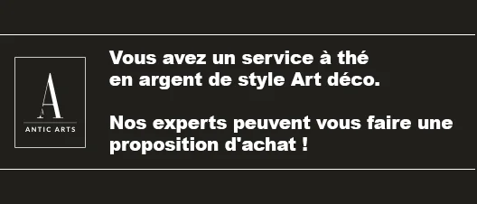 Service à thé en argent Art déco