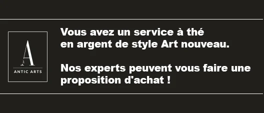 Service à thé en argent de style Art nouveau
