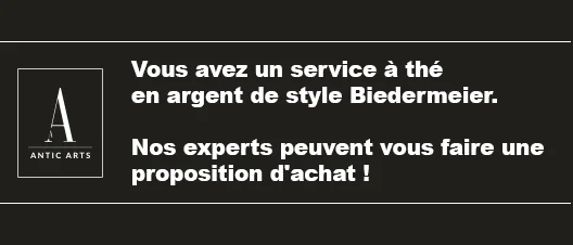 Service à thé en argent de style Biedermeier