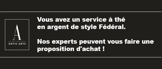 Service à thé en argent de style Fédéral