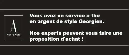 Service à thé en argent de style Georgien