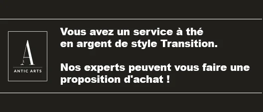 Service à thé en argent de style Transition