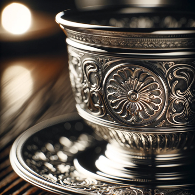 Sous-tasses en argent